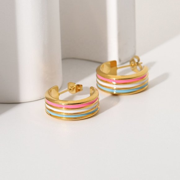 Ella Cotton Candy Hoops - Picture 6 of 8